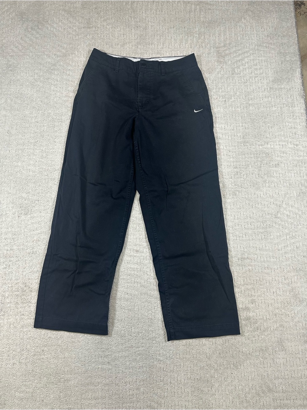 Nike Men's Black Chino Pants with Swoosh